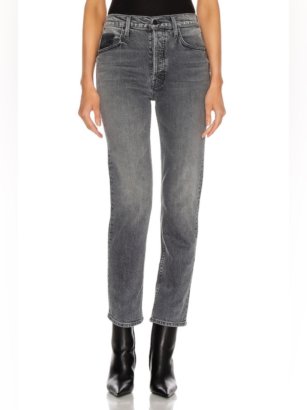 MOTHER Jeans - The Tomcat Ankle  in Hitting the Pavement Wash. (Button Fly)